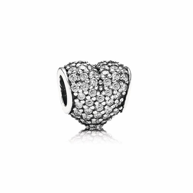 Pandora Pavé Heart Charm Silver Egypt DK9830574